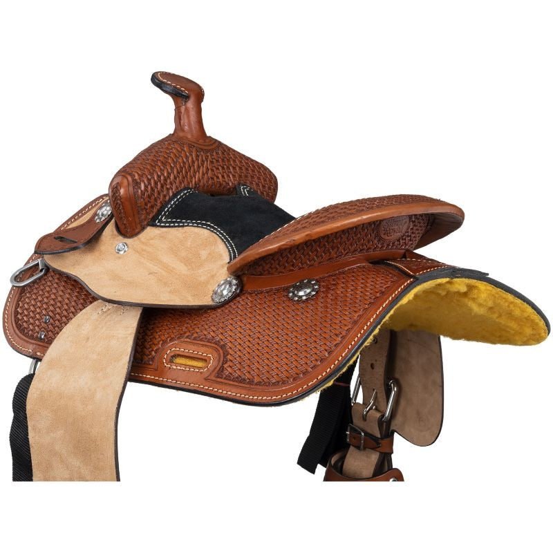 Ozark Mini 10in Basket Tooled Saddle