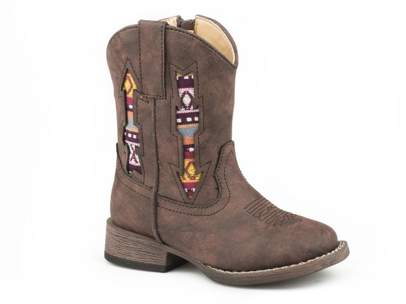 Roper Toddler Double Arrows Sq Toe Boots