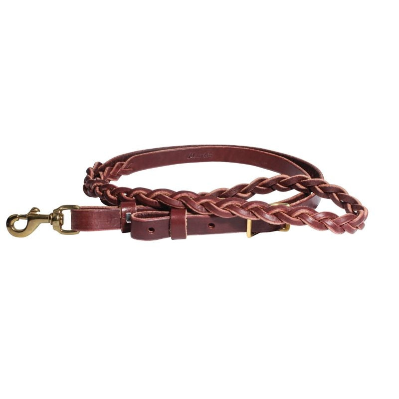 Professionals Choice 3-Plait Burgundy Roping Rein