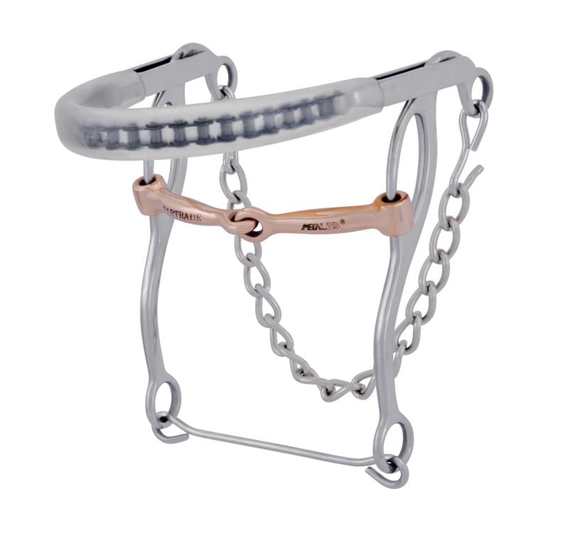 Metalab Plastic Cover Nose Hackamore with Snaffle Bit