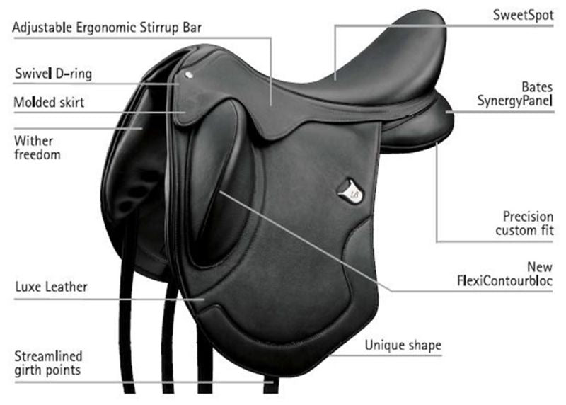 Bates Artiste Dressage Saddle with HART