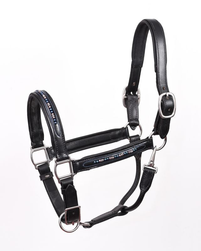 Perris Blue Pearl Bling Padded Halter