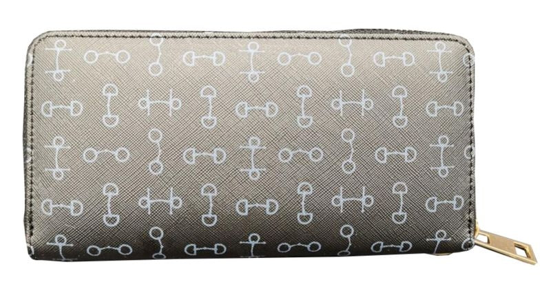 Lila Snaffle Bit Clutch Wallet