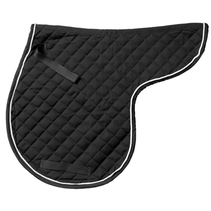 Contour Quilted Cotton Comfort Saddle PadBk/Wh