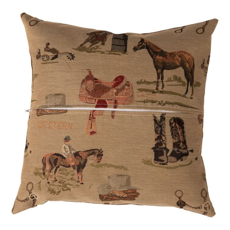 Huntley Western Tapestry Decorative Pillow