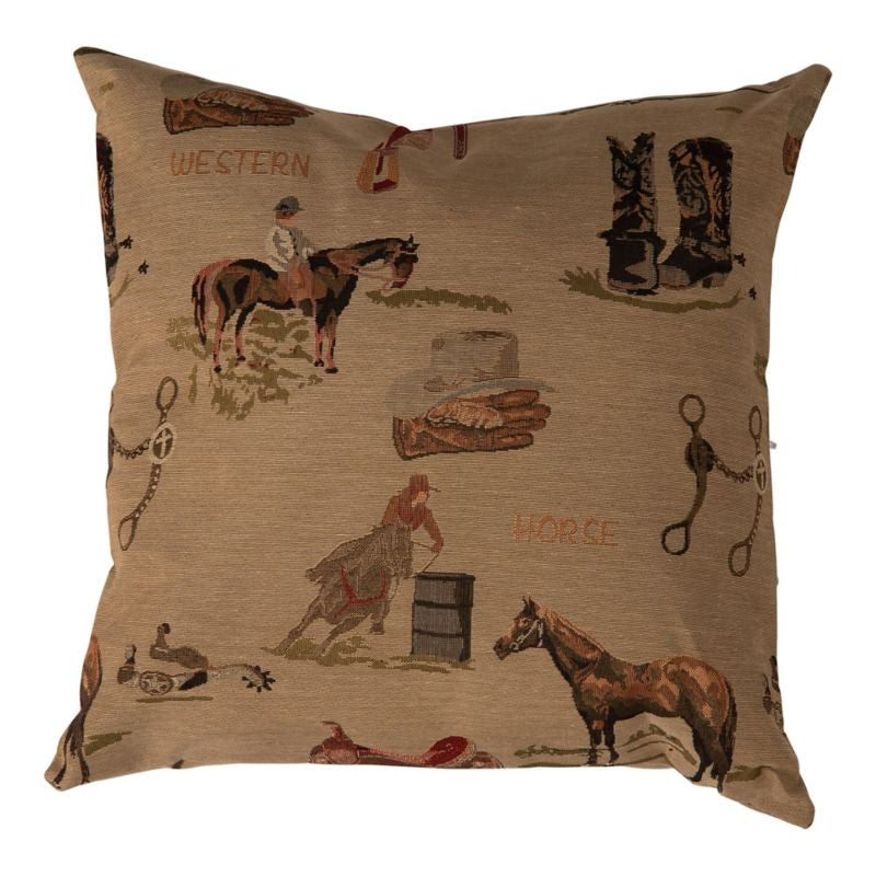 Huntley Western Tapestry Decorative Pillow