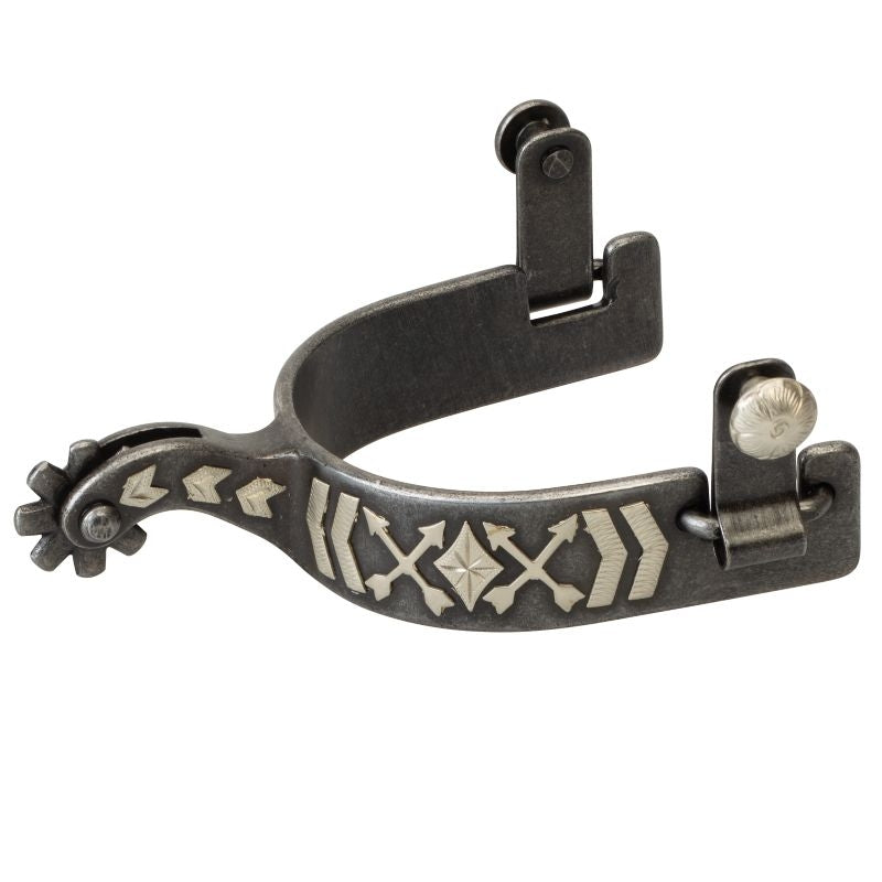 Weaver Leather Mens Black Arrow Crossing Spurs
