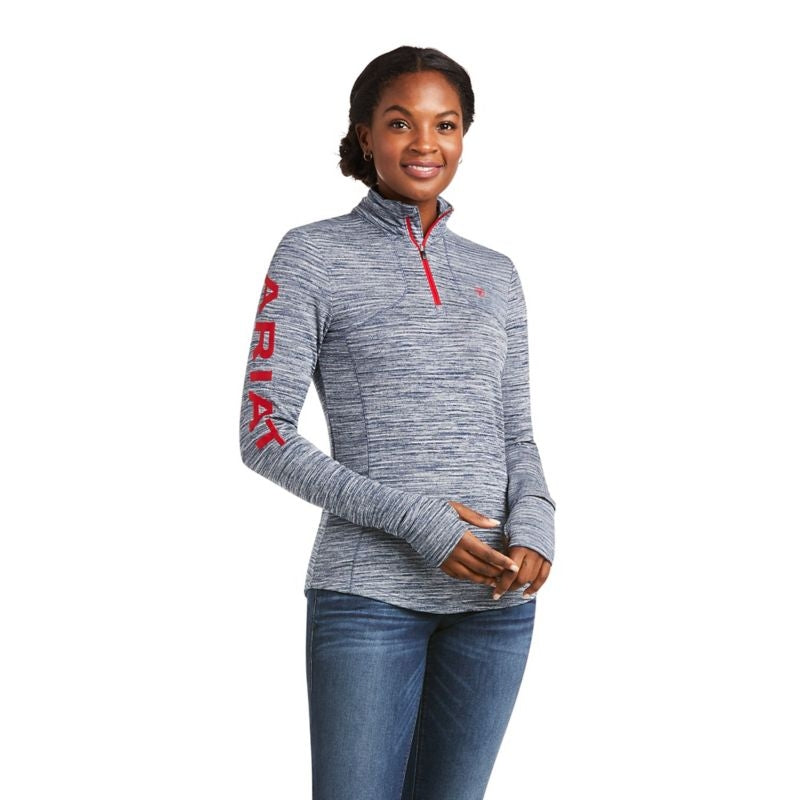 Ariat Ladies TEAM Gridwork 1/4 Zip