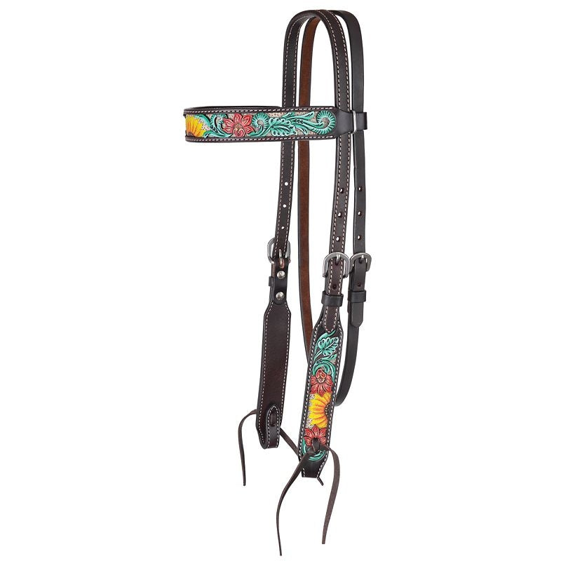 Circle Y Rising Sunflower Browband Headstall