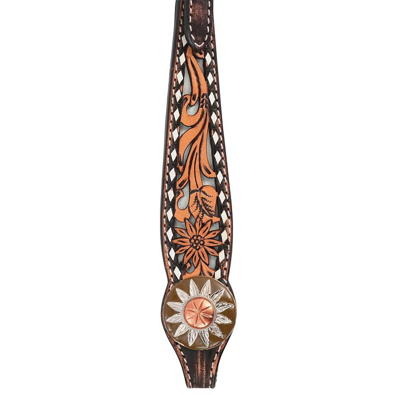 Circle Y White Daisy Filigree Browband Headstall