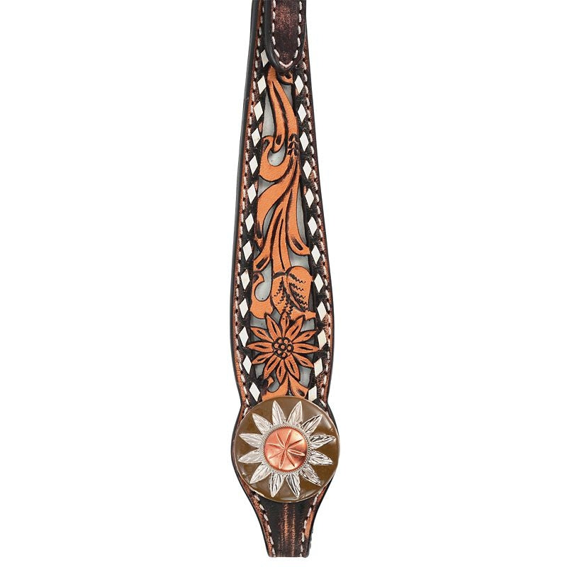 Circle Y White Daisy Filigree One Ear Headstall