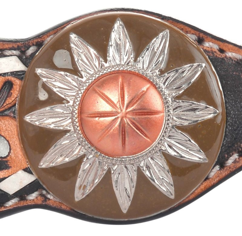 Circle Y White Daisy Filigree One Ear Headstall