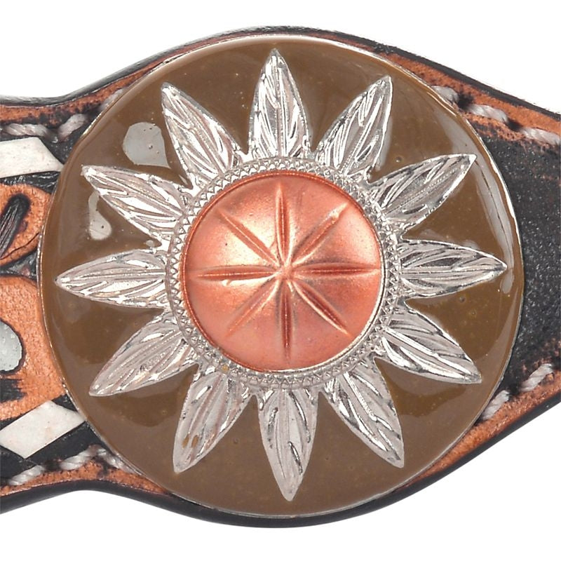 Circle Y White Daisy Filigree Breast Collar