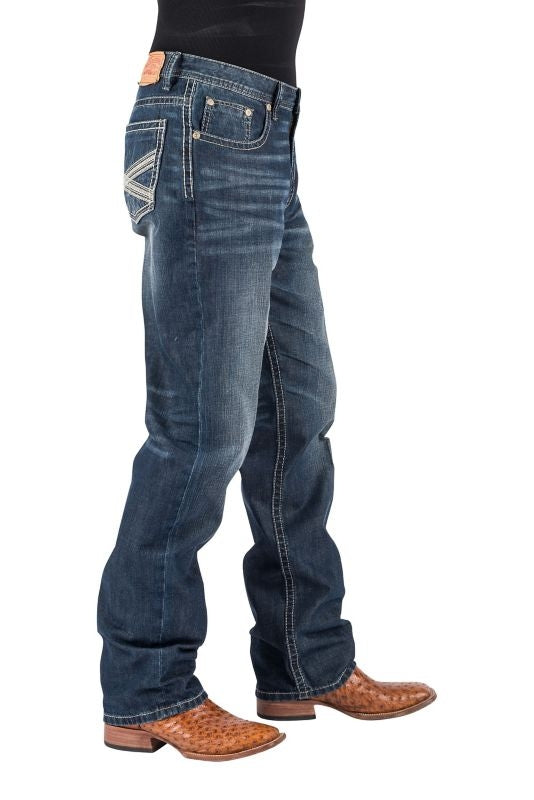 Stetson Mens Two-Tone Embossed X Jeans