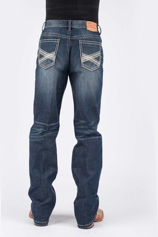 Stetson Mens Two-Tone Embossed X Jeans