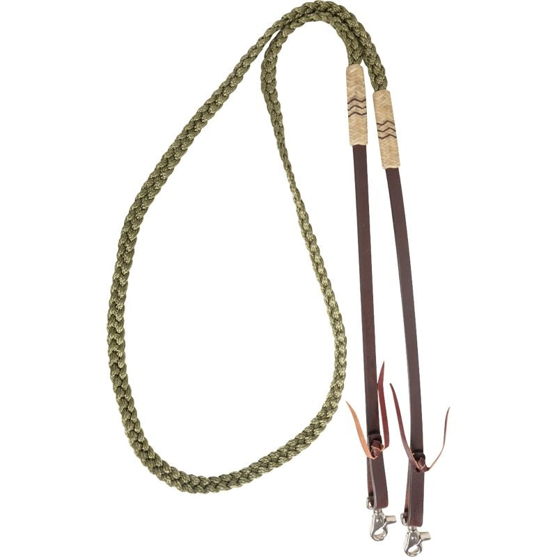 Cashel Braided Rawhide Buttons Roping Rein