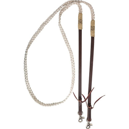 Cashel Braided Rawhide Buttons Roping Rein