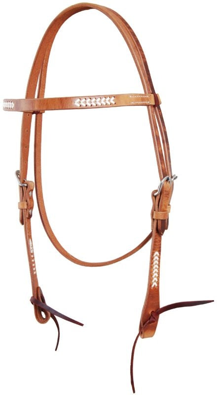 Oxbow Nevada Browband Headstall with Rawhide Weaving