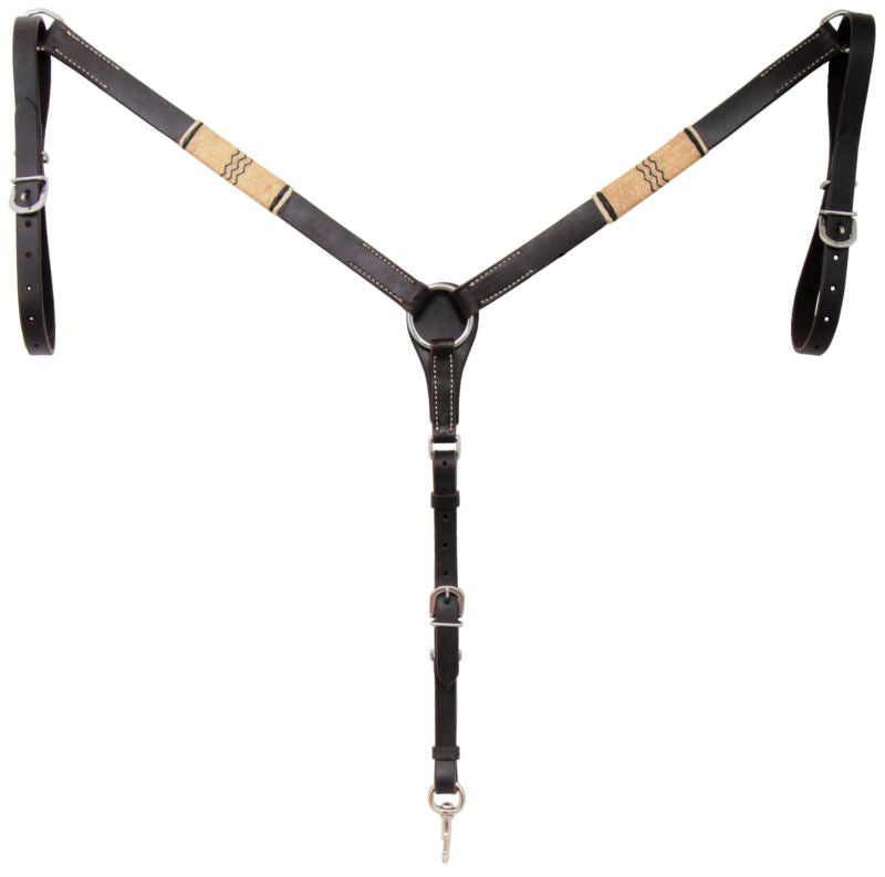 Oxbow Rawhide Braided Chocolate Breast Collar