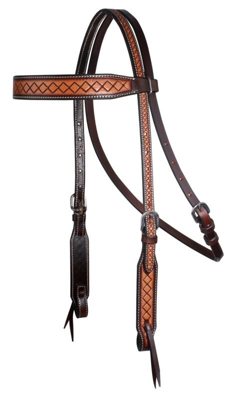 Professionals Choice Crosshatch Browband Headstall