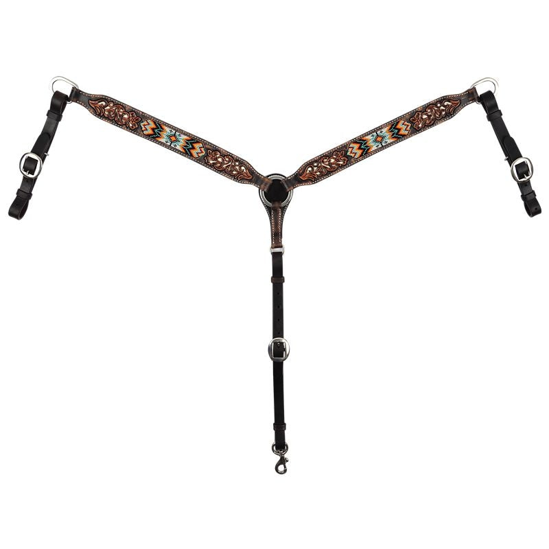 Circle Y Distressed Beaded Tribal Breast Collar