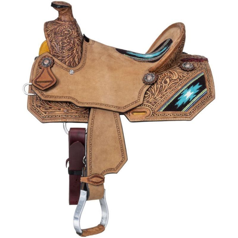 Silver Royal Youth Aztec Wade Saddle