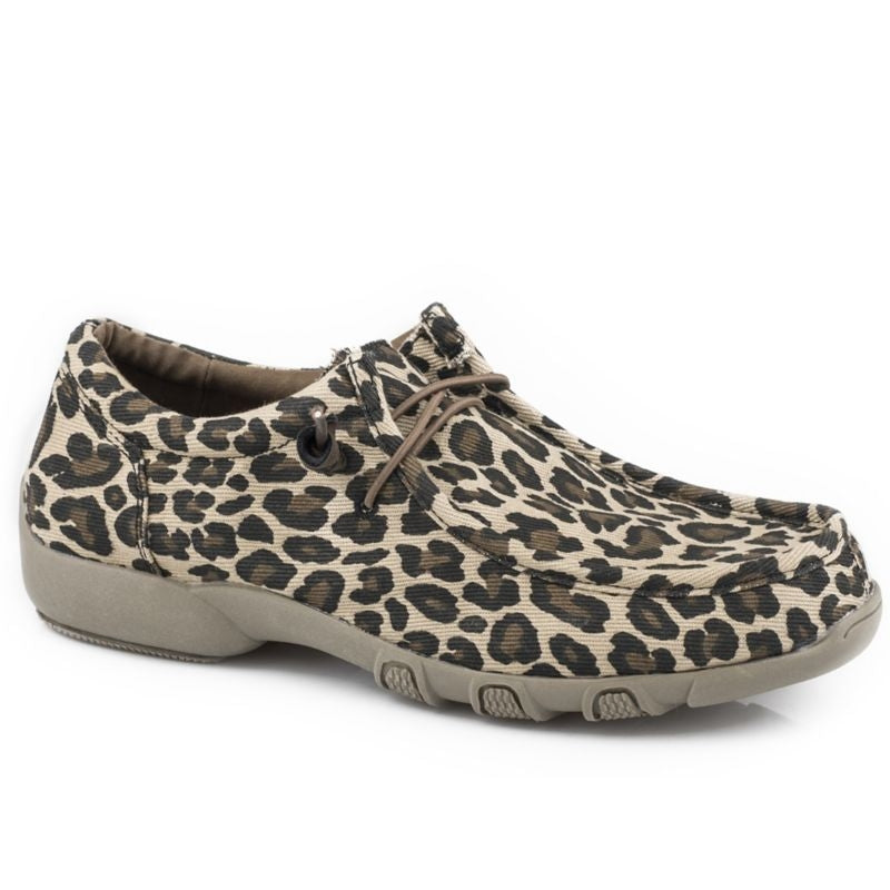Roper Ladies Leopard Canvas Chukkas