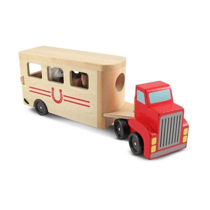 Melissa and Doug Wooden Horse Carrier Kids Toy