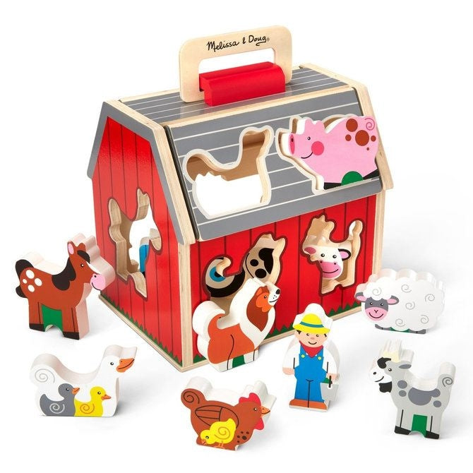 Melissa and Doug Take-Along Sorting Barn Kids Toy