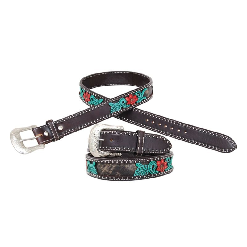 Circle Y Cactus Flower Filigree Belt