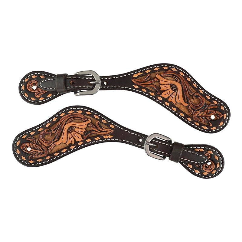 Circle Y Dusty Floral Ladies Spur Straps