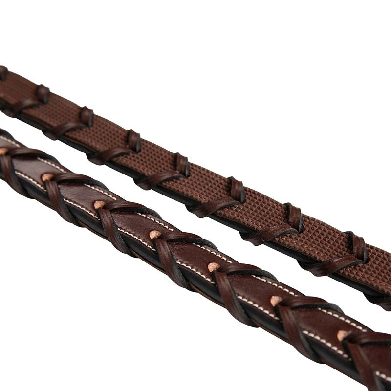 Huntley Fancy Stitch Rubber Laced Rein