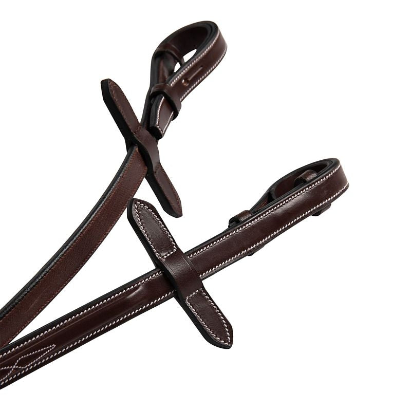 Huntley Fancy StitchRubber Reins 5/8"