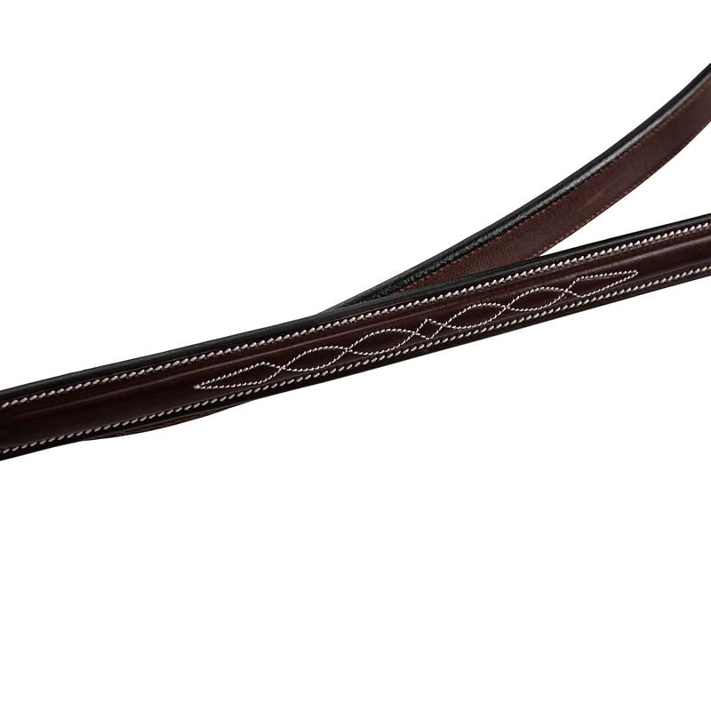 Huntley Fancy StitchRubber Reins 5/8"