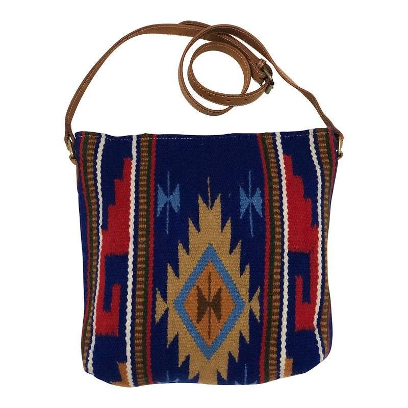 Huntley Navajo Western Aztec LG Zipper Purse Blue