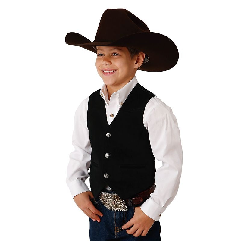 Roper Boys Leather Suede Vest