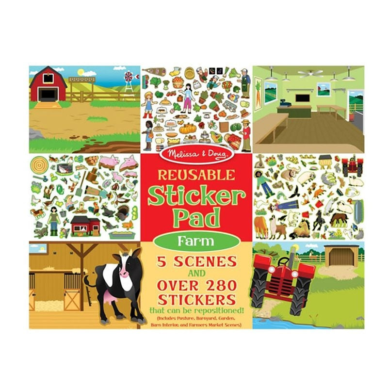 Melissa and Doug Reusable Sticker Pad - Farm