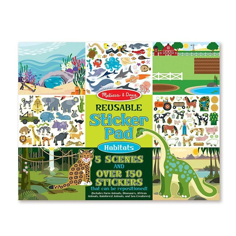 Melissa and Doug Reusable Sticker Pad - Habitats