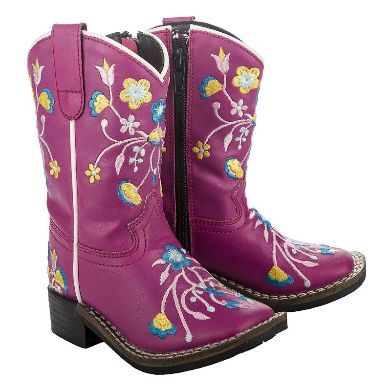 TuffRider Childs Floral Sq Toe Boots