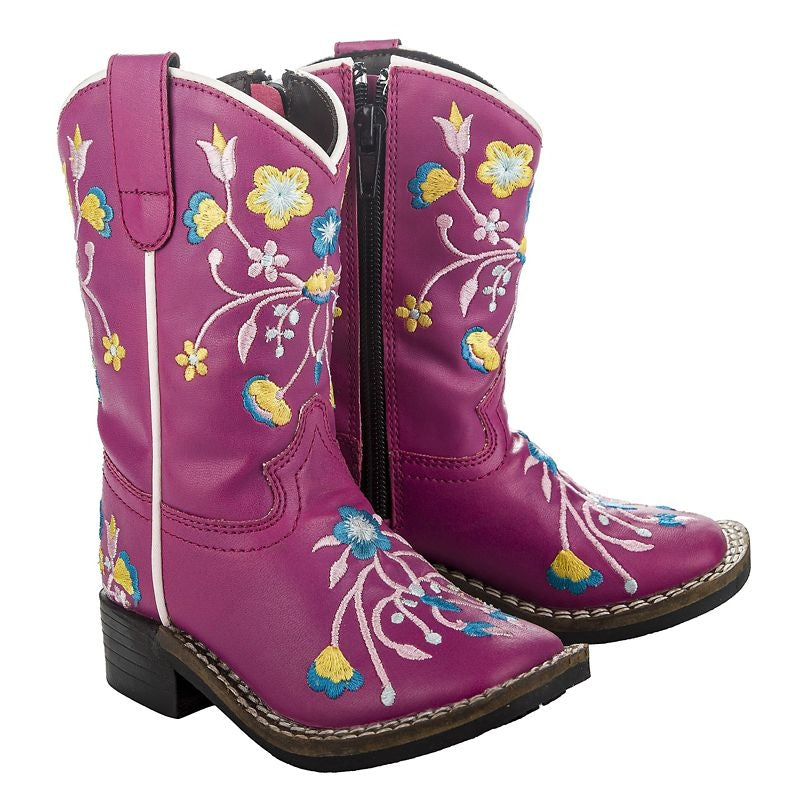 TuffRider Toddlers Floral Sq Toe Boots