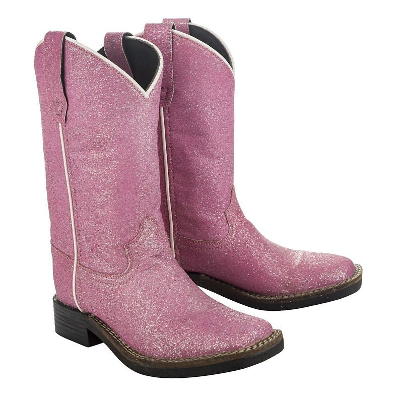 Tuffrider Kids Pink Glitter Western Boots