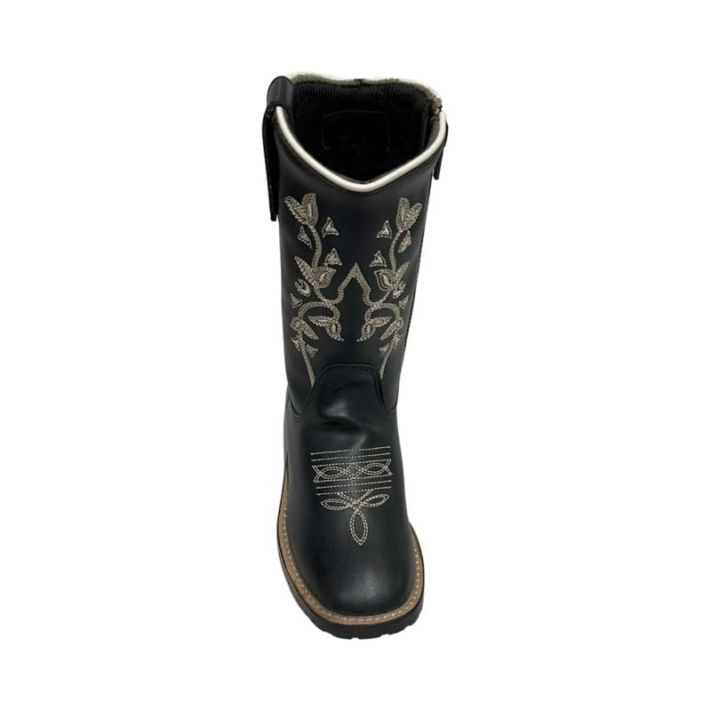 TuffRider Kids Black Floral Western Boot