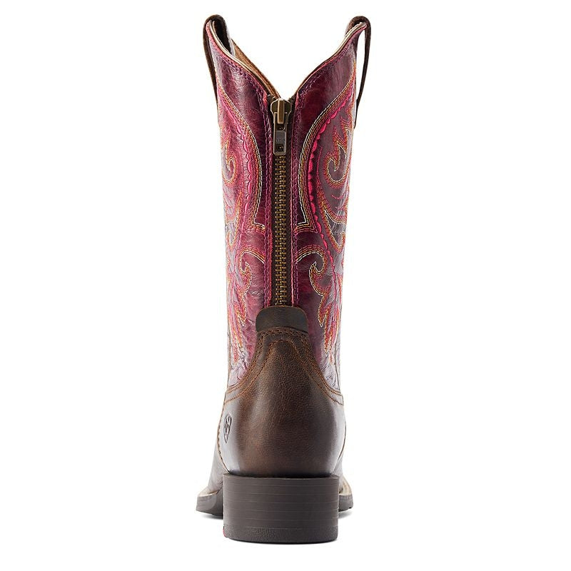 Ariat Ladies Back Zip Sq Toe Boots
