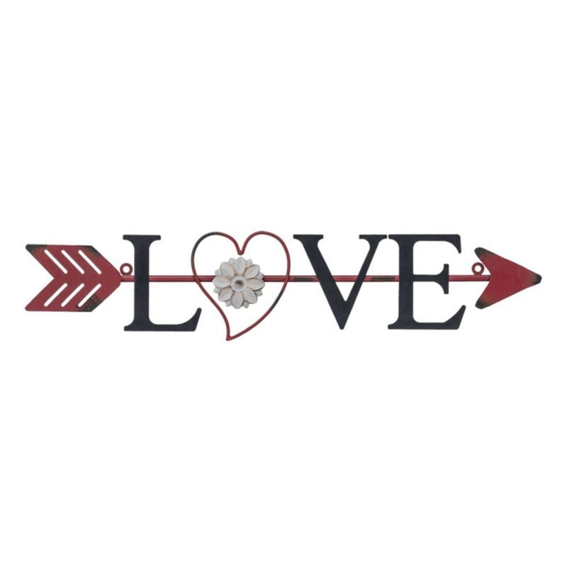 Tough1 Love Arrow Metal Sign