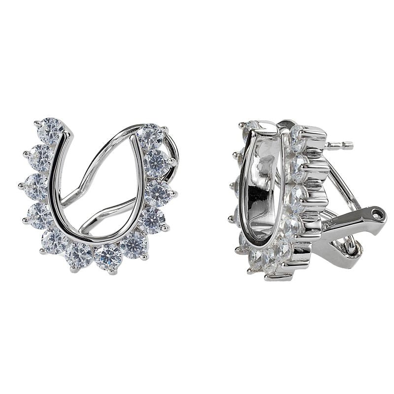 Kelly Herd French Clip/PostBack Horseshoe Earrings