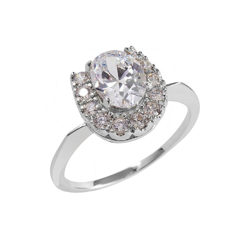 Kelly Herd Oval Solitaire Horseshoe Ring