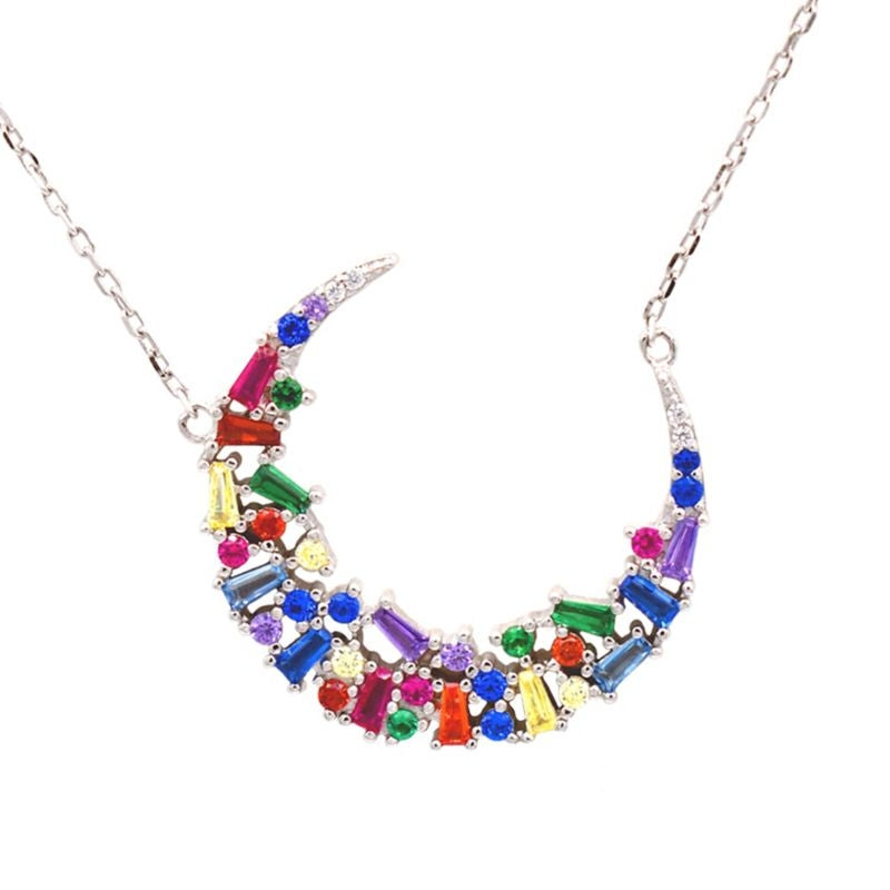 Kelly Herd Multi-Color Crescent Necklace