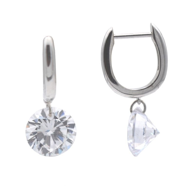 Kelly Herd Clear Stone Naked Earring - 3CT