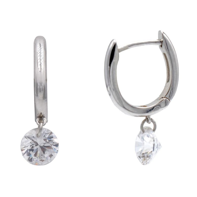 Kelly Herd Clear Stone Naked Earring - 1CT
