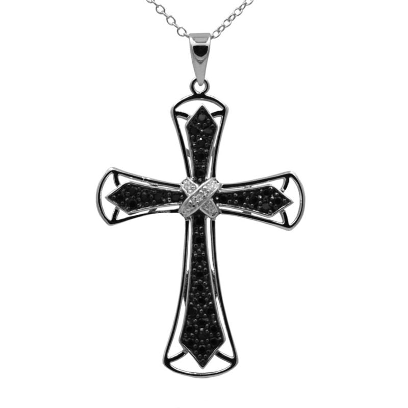 Kelly Herd Marcasite Framed Cross Necklace